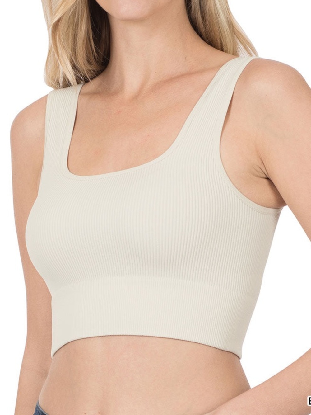 New Ribbed Cropped Square Neck Bralette Brami Crop Top
Zenana
Bone
S/M or L/XL